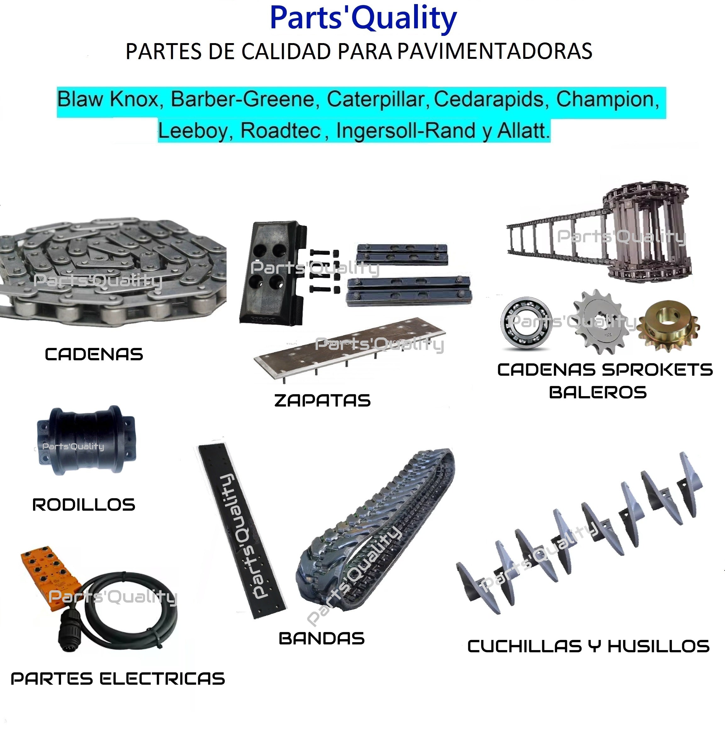 PARTES PARA PAVIMENTADORAS
